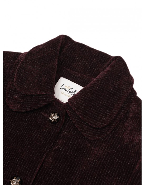 Girls Coat  Frappe Wine